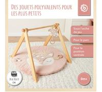 Bieco tapis d'éveil biche Ella - tapis d'eveil bebe rose - faon bebe - tapis biche tapis d'éveil bébé fille matelas deveil bebe