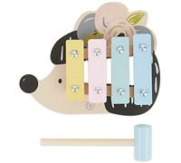 Bieco Xylophone pour Bébé en Forme de Hérisson | Instrument de Musique pour Enfants à partir de 1 an | Jouet Musical avec Mailloches en Bois
