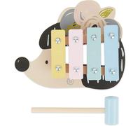 Bieco Xylophone pour Bébé en Forme de Hérisson Instrument de Musique pour Enfants à partir de 1 an Jouet Musical avec Mailloches en Bois