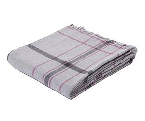 biederlack Conny Plaid à Carreaux Argenté 130 x 170 cm