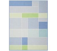 Biederlack Couleur, mélange de coton, carreaux Turquoise, Unique