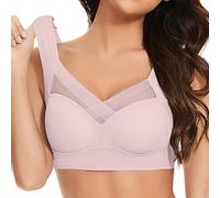 BIEDONGDA Soutien-Gorge Minimiseur Femme Grandes Tailles sans Armatures Push Up Brassière sans Couture Confortable Larges Bretelles Soutien-Gorge Sport avec Coussinets sous-Vêtements