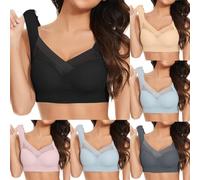 BIEDONGDA Soutien-Gorge Minimiseur Femme Grandes Tailles sans Armatures Push Up Brassière sans Couture Confortable Larges Bretelles Soutien-Gorge Sport avec Coussinets sous-Vêtements