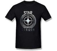 biefang Men's Star Citizen Raises Million Dollars Logo T Shirt Black Black L