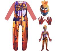 BIEGMAI FNAF Costume Bonnie Foxy Fazbear combinaison de costumade pour déguisement de personnage de jeu FNAF pour fête costumée (jaune chica, 160)