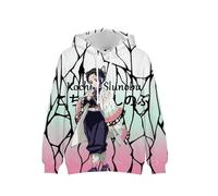 BIEGMAI Nezuko Sweat à capuche Kanroji Mitsuri Kochou Shinobu Anime Pull à capuche unisexe décontracté Sport Pull à manches longues Cadeau manga pour adultes et adolescents (type 6, XXL)