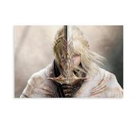 biegzc Elden Ring Needle Ritter Leda Poster sur toile pour décoration de chambre à coucher, bureau, chambre, cadeau (60 x 90 cm)