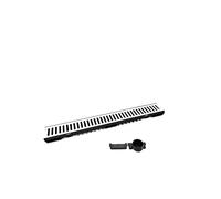 Bielbet Caniveau de drainage hauteur 55 mm 1 m kit avec embout et raccord DN75