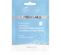 Bielenda Professional Supremelab Hydra Glow masque hydratant en tissu à l'extrait de bave d'escargot 1 pcs