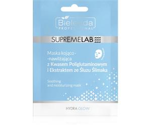 Bielenda Professional Supremelab Hydra Glow masque hydratant en tissu à l'extrait de bave d'escargot 1 pcs