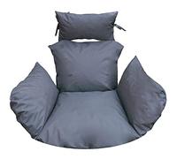Bielik Coussin pour Fauteuil Suspendu, Coussin de Jardin, Coussin pour balançoire Suspendue, Coussin de siège pour Panier Suspendu, Feuilles Vertes (Gris foncé)