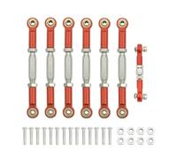 Bielle Direction Rc Pour Traxxas Pour Slash 4x4 Pour VXL 2WD Pour Rustler Pour Stampede Pour Hoss 1/10 Tendeurs Kit Biellettes Carrossage Pièces Détachées Pour Voitures RC(Red)