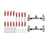 Bielle RC Compatible avec MN pour WPL D90 D91 C14 C24 Pièces Détachées pour Voitures Télécommandées 1/16 Ensemble 10 Biellettes De Direction pour Empattement en Alliage D'aluminium