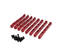 Bielle RC Compatible avec MN78 pour MN168 1/12 RC Car Upgrades Pièces Accessoires Métal pour Châssis Liens Tringlerie Ensemble De Biellettes De Direction(Red)