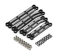Bielle RC Compatible avec Traxxas pour TRX4M pour Bronco pour Defender Kit De Biellettes De Direction pour Modèle De Voiture À Chenilles RC 1/18, Pièces De Mise À Niveau Surélevées(Black)
