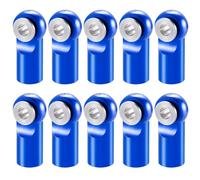 Bielle RC Lot de 10 Rotules De Biellette De Direction en Alliage D'aluminium M2, Filetage CW, Connecteur pour Modèle Réduit De Voiture, Bateau, Avion, Pièces De Bricolage(Blue)