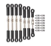 Bielle RC pour 144001 144002 144010 124016 124017 124018 124019 7 Pièces Biellette Direction Avant/arrière avec Vis À Billes Détachées pour Voiture RC