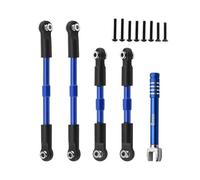 Bielle RC pour ARRMA 1/10 pour Gorgon 4X2 pour VORTEKS 2WD Fury Mega 550 Quake Tendeurs Métalliques Biellettes Carrossage Pincement Pièces Rechange(Blue)