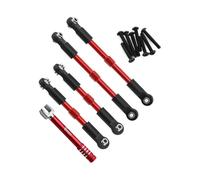 Bielle RC pour ARRMA 1/10 pour Gorgon 4X2 pour VORTEKS 2WD Fury Mega 550 Quake Tendeurs Métalliques Biellettes Carrossage Pincement Pièces Rechange(Red)