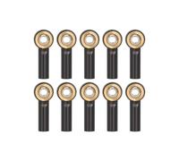Bielle RC pour Axial 1/10 pour SCX10 D90 D110 pour Tamiya CC01 M2.5 10 Pièces Biellettes Direction Aluminium avec Rotule Détachées pour Crawler RC(Black)