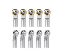 Bielle RC pour Axial pour SCX10 1/10 Alliage D'aluminium Rotule Biellette M3 Connecteur Direction Pièces Détachées Voitures Modèles Réduits Radiocommandés(Silver,10pcs)