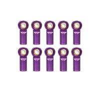 Bielle RC pour Axial pour SCX10 D90 D110 pour Tamiya CC01 1/10 rc Car Crawler, 10 Pièces, Rotule D'extrémité De Biellette Direction en Métal M3(Purple)
