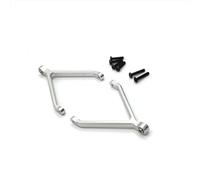 Bielle RC pour FMS 1/24 Xiaoqi pour FCX24 Amélioration Réajustement du Châssis Métallique Biellette Supérieure Fixe Usinée CNC Pièces Détachées Voitures RC(Silver)