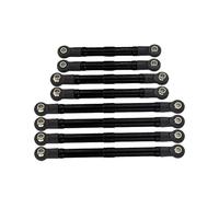 Bielle RC pour Traxxas 1/18 pour TRX4M pour TRX-4M pour Defender pour Bronco GPM Kit Complet Biellettes Direction Réglables en Alliage Métallique pour Voiture RC Crawler(Black)