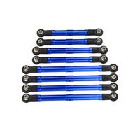 Bielle RC pour Traxxas 1/18 pour TRX4M pour TRX-4M pour Defender pour Bronco GPM Kit Complet Biellettes Direction Réglables en Alliage Métallique pour Voiture RC Crawler(Blue)