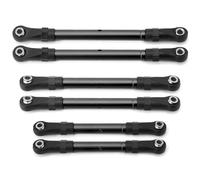 Bielle RC pour Traxxas pour Hoss pour Slash pour Rustler 4WD Métal Biellettes Direction Réglables Avant Arrière Pièces Rechange pour Voitures RC(Black)