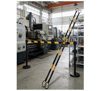 Bielles réfléchissantes for cône de signalisation - Barres de Barricade réglables for travaux Routiers, stades et événements - (200 cm/78 Pouces)(Black)