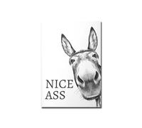 BIEMBI Nice Ass Quote Funny Donkey Canvas Paintings-Modern Minimalist Posters And Prints Wall Art for Toilet Bathroom Decor Mural 40x60cm Frameless