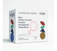 Bien-être et vitalité femme. MACA + TRIBULUS + FENUGREC + ASHWAGANDHA + GINKGO BILOBA. Augmente le désir féminin 100% naturel. 28 sachets quotidiens.