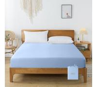 bienDo Drap Housse 180x200cm, 35CM Grand Bonnet, Housse Matelas en Bambou-Soie Vegan, 2 Personne, Linge de Lit Refroidissante, Bord Élastique, Mieux Que Le Coton Egyptien