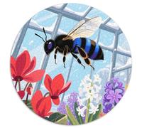 Bienen 1000 Teile Puzzle Insekten Circular Puzzle Für Erwachsene Und Kinder Pädagogisches Für Erwachsene Kinder Buntes Tier Stressabbau-Spielzeug 1000pcs (67.5x67.5cm)