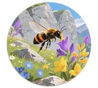 Bienen 1000 Teile Puzzle Insekten Circular Puzzles Für Erwachsene Und Kinder Pädagogisches Für Erwachsene Kinder Buntes Tier Stressabbau-Spielzeug 1000pcs (67.5x67.5cm)