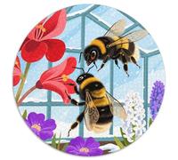 Bienen 1000 Teile Puzzle Insekten Runde Kreispuzzles Für Erwachsene Und Kinder Pädagogisches Für Erwachsene Kinder Buntes Tier Stressabbau-Spielzeug 1000pcs (67.5x67.5cm)