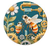 Bienen 1000 Teile Puzzles Insekten Rund Puzzle Geeignet AB 12 Jahren Pädagogisches Für Erwachsene Kinder Buntes Tier Stressabbau-Spielzeug 1000pcs (67.5x67.5cm)