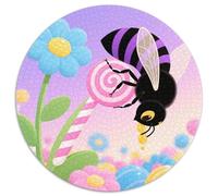 Bienen 1000 Teile Puzzles Insekten Rundes Puzzle Für Erwachsene Und Kinder Pädagogisches Für Erwachsene Kinder Buntes Tier Geschenke 1000pcs (67.5x67.5cm)