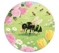 Bienen 1000 Teile Puzzles Insekten Rundes Puzzle Für Erwachsene Und Kinder Pädagogisches Für Erwachsene Kinder Buntes Tier Geschenke 1000pcs (67.5x67.5cm)