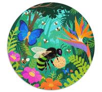 Bienen 1000 Teile Puzzles Insekten Rundes Puzzle Für Erwachsene Und Kinder Pädagogisches Für Erwachsene Kinder Buntes Tier Geschenke 1000pcs (67.5x67.5cm)