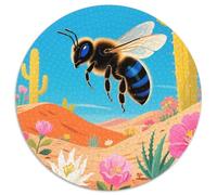 Bienen Mit 1000 Teilen Puzzle Insekten Circular Puzzle Für Erwachsene Und Kinder Pädagogisches Für Erwachsene Kinder Buntes Tier Stressabbau-Spielzeug 1000pcs (67.5x67.5cm)