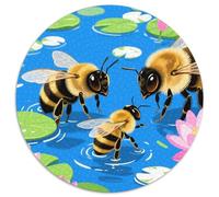 Bienen Mit 1000 Teilen Puzzle Insekten Runde Kreispuzzles Für Erwachsene Und Kinder Pädagogisches Für Erwachsene Kinder Buntes Tier Geschenke 1000pcs (67.5x67.5cm)