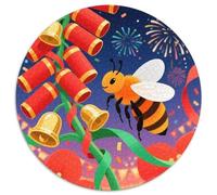 Bienen Mit 1000 Teilen Puzzle Insekten Rundes Puzzle Für Erwachsene Und Kinder Pädagogisches Für Erwachsene Kinder Buntes Tier Stressabbau-Spielzeug 1000pcs (67.5x67.5cm)