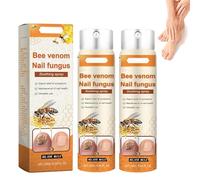 Bienengift Lot de 2 sprays de réparation pour ongles en poison d'abeille, sérum de croissance et de réparation des ongles, pour ongles endommagés et décolorés