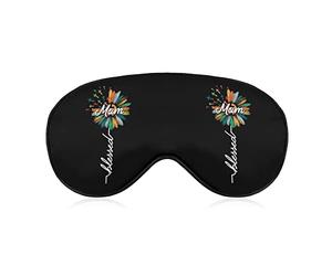 Bienheureuse maman tournesol foi drôle sommeil masque pour les yeux doux bandeau yeux couverture avec sangle réglable nuit visière pour hommes femmes