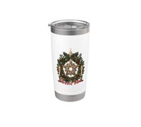 Bienheureux Noël, Solstice d'hiver, Noël et Wicca Gobelet isotherme en acier inoxydable double paroi