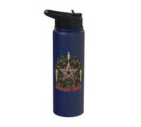 Bienheureux Noël, Solstice d'hiver, Noël et Wicca Stainless Steel Insulated Water Bottle