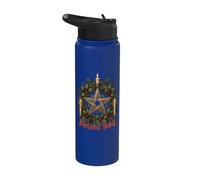 Bienheureux Noël, Solstice d'hiver, Noël et Wicca Stainless Steel Insulated Water Bottle