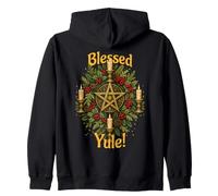 Bienheureux Noël, Solstice d'hiver, Noël, Wiccan Sweat à Capuche